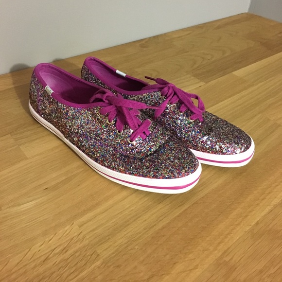 Kate Spade Glittery Keds Sz 8 - Picture 1 of 8
